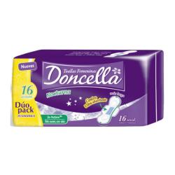 Toallas femeninas con alas nocturnas suave Doncella 16 U