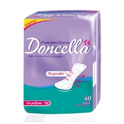 Protectores diarios pocket anatomicos sin perfume Doncella 40 U