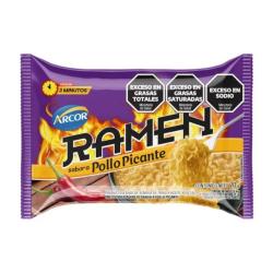 Ramen sabor pollo picante Arcor 70 Gr