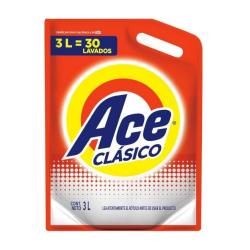 Jabon liquido lavarropas automatico - doy pack Ace 3 Lt