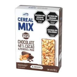 Barra cereal chocolate y mani Cereal Mix 152 Gr