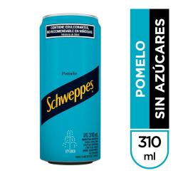 Gaseosa pomelo sin azucar - lata Schweppes 310 Ml