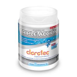 Cloro pastillas triple acción 200gr Clorotec 1 Kg