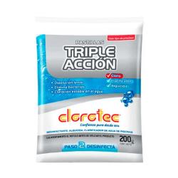 Pastilla triple acción tableta Clorotec 200 Gr