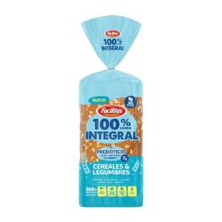 Pan molde integral con semillas/legumbres Facilitas 360 Gr