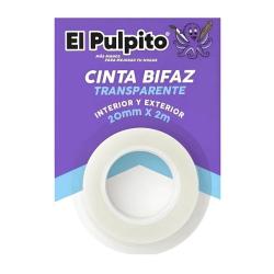 Cinta bifaz transparente El Pulpito 1 U