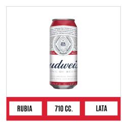 Cerveza rubia - lata Budweiser 710 Cm3